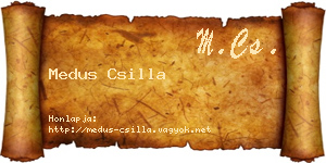 Medus Csilla névjegykártya